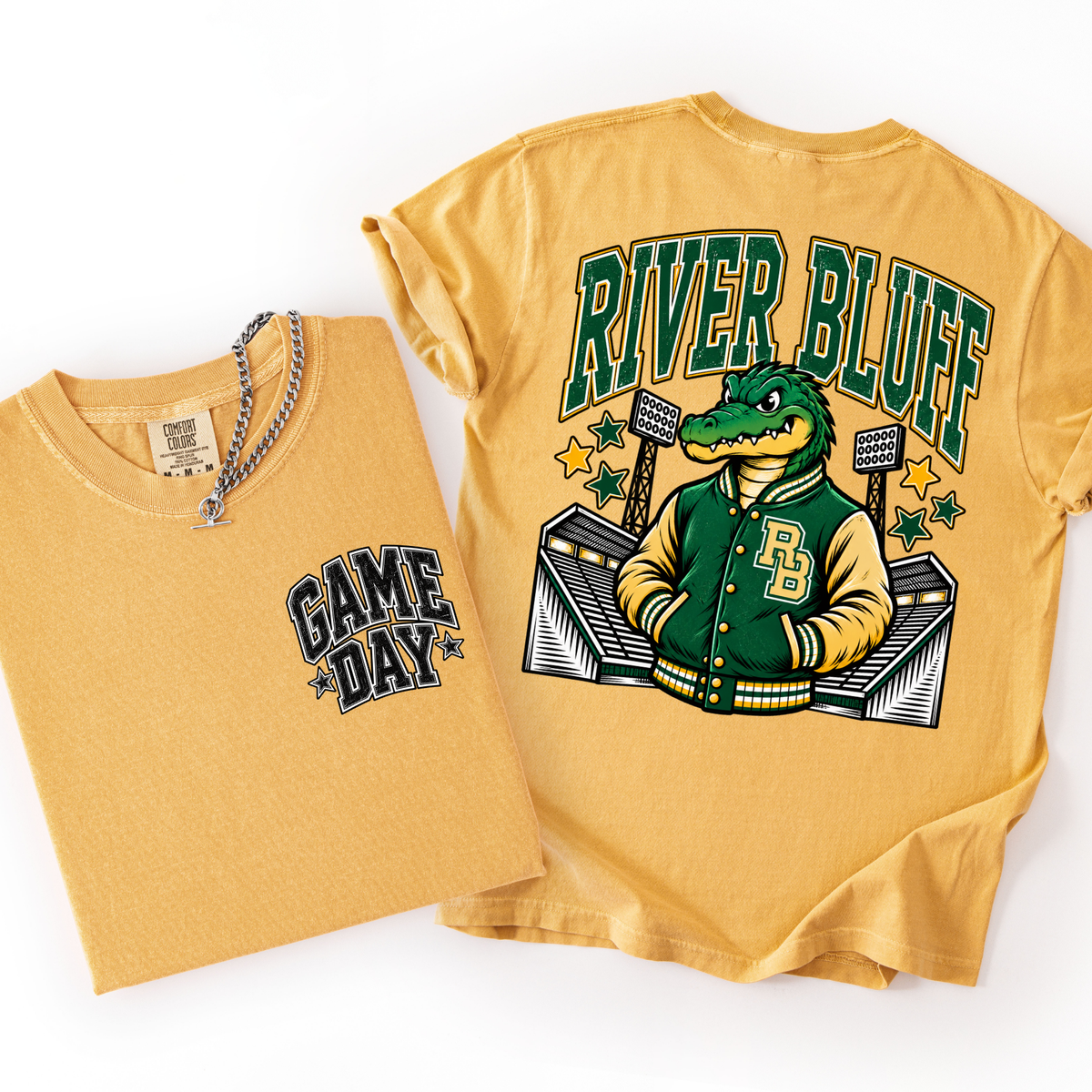 River Bluff Football Comfort Colors Tee- YOUTH & ADULT