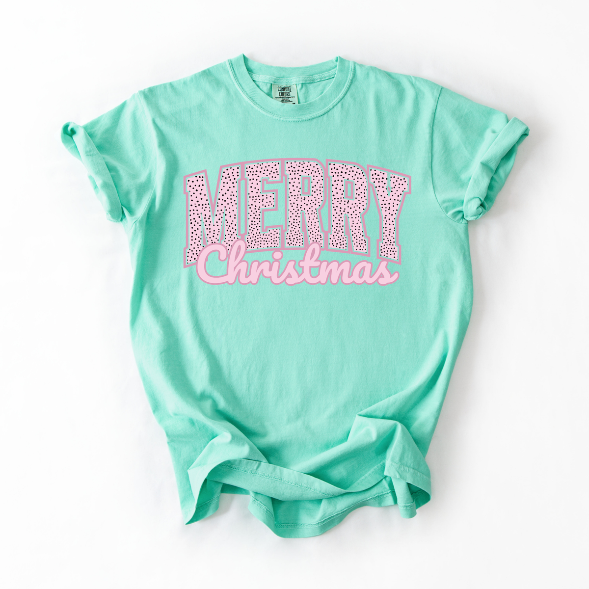 Pink Merry Christmas- Preppy Women's Graphic Tee