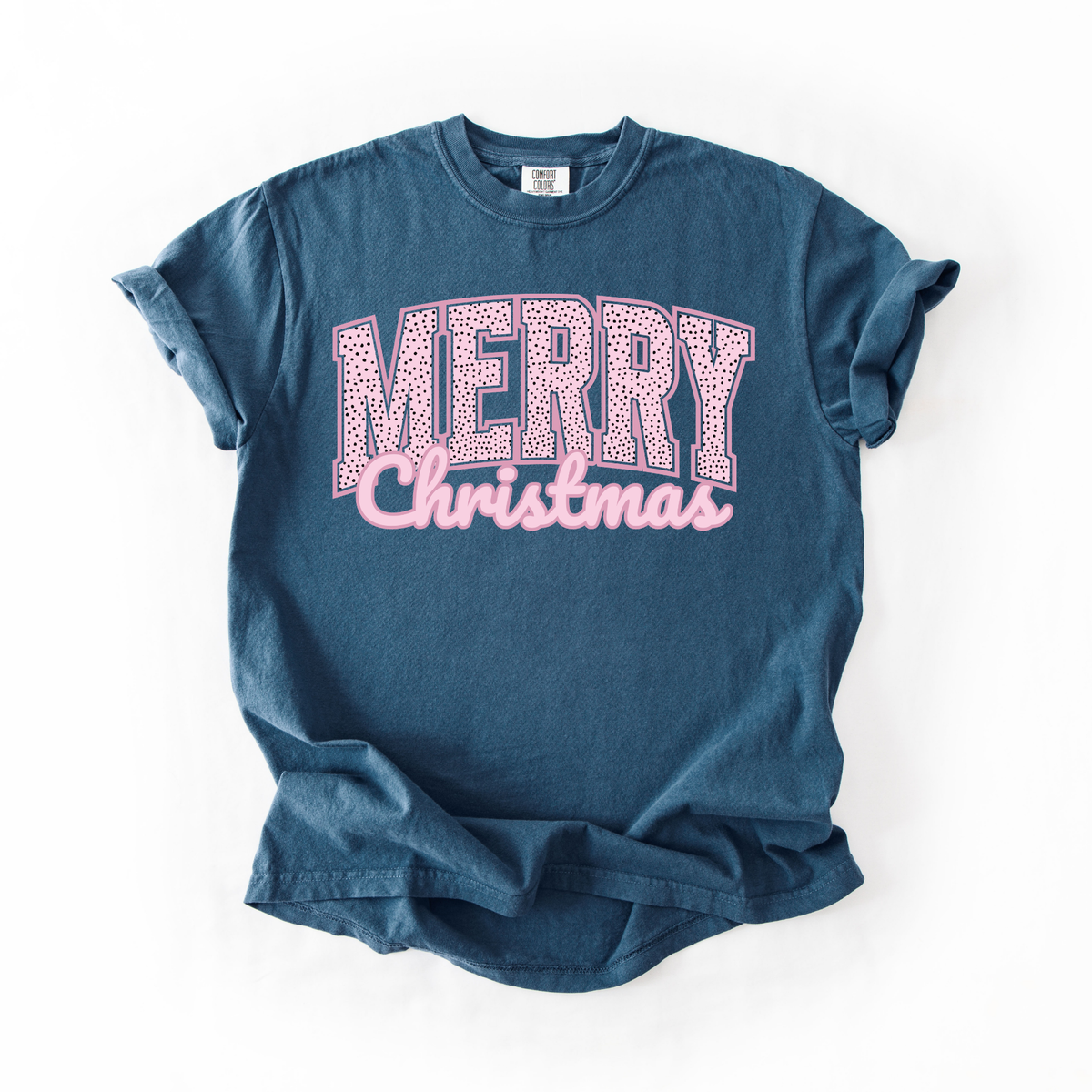 Pink Merry Christmas- Preppy Women's Graphic Tee