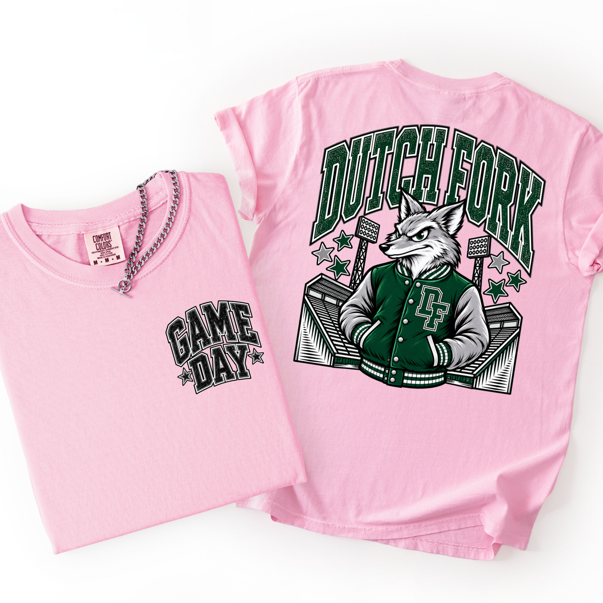 Dutch Fork Football Mascot Comfort Colors Tee- YOUTH & ADULT