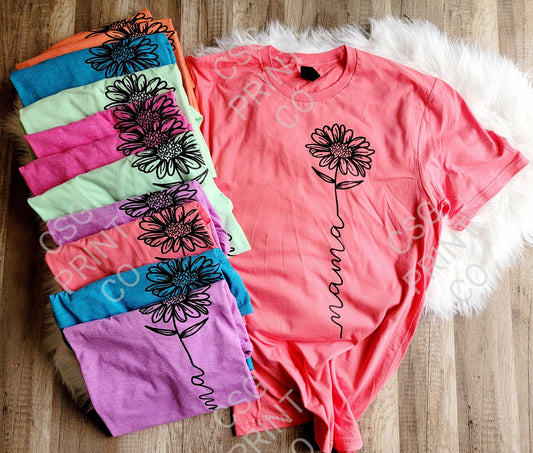 Mama Floral Tee- COMPLETED ONLY