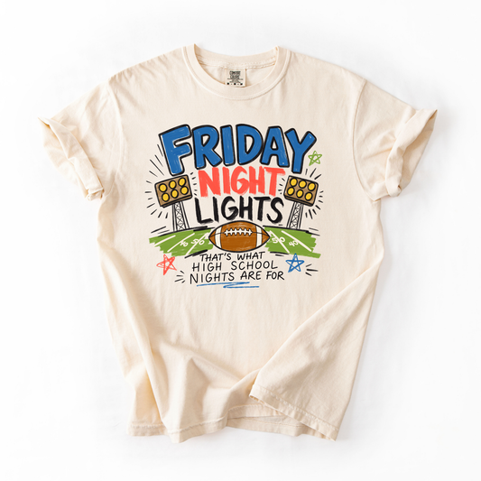 Friday Night Lights- Whimsey Football Sports Mama Tee