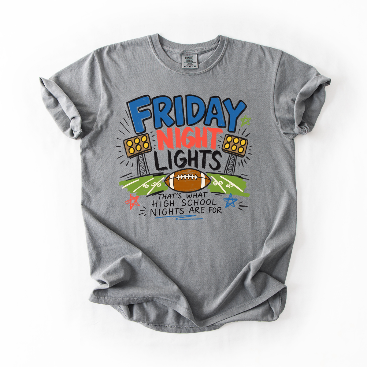 Friday Night Lights- Whimsey Football Sports Mama Tee