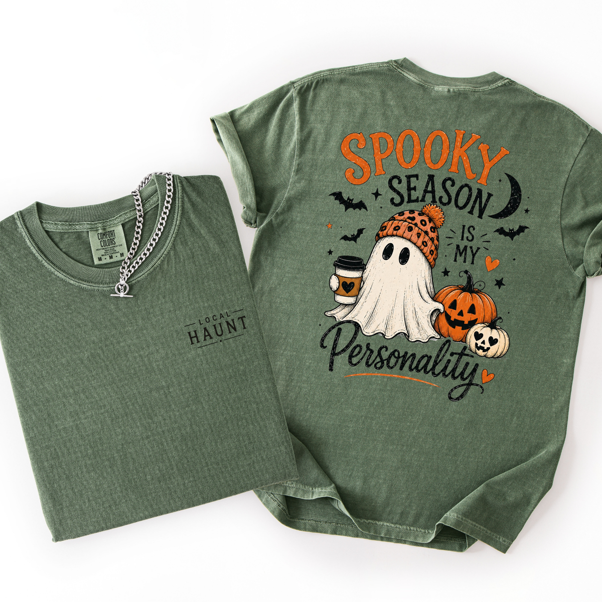 Spooky Season Is My Personality- Pocket Back Printed Tee