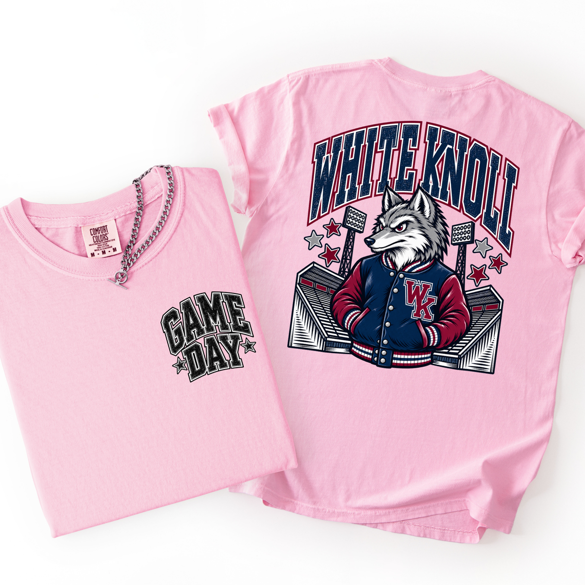 Timberwolves Football Mascot Comfort Colors Tee- YOUTH & ADULT
