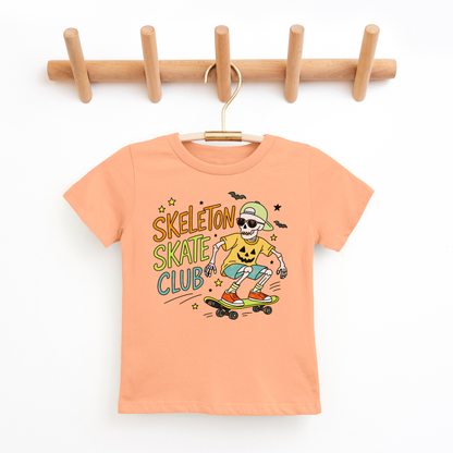 Skeleton Skate Club- Retro Halloween Boys Tshirt