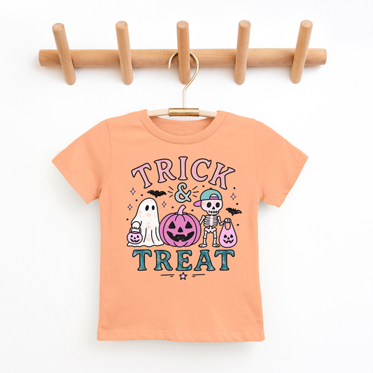 Trick and Treat- Kid Doodle Halloween Tshirt