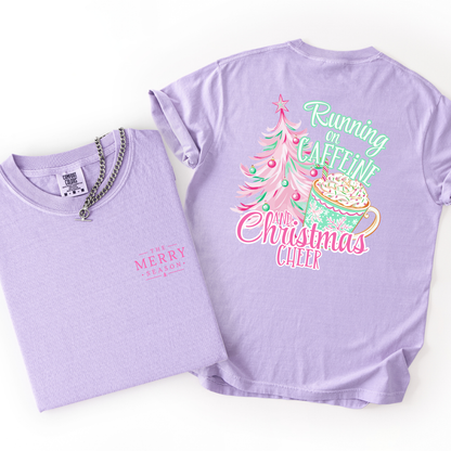 Running On Christmas Cheer- Pocket Back Women's Tee