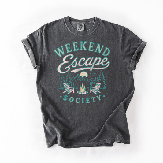 Weekend Escape- Grunge Camping Retro Tee