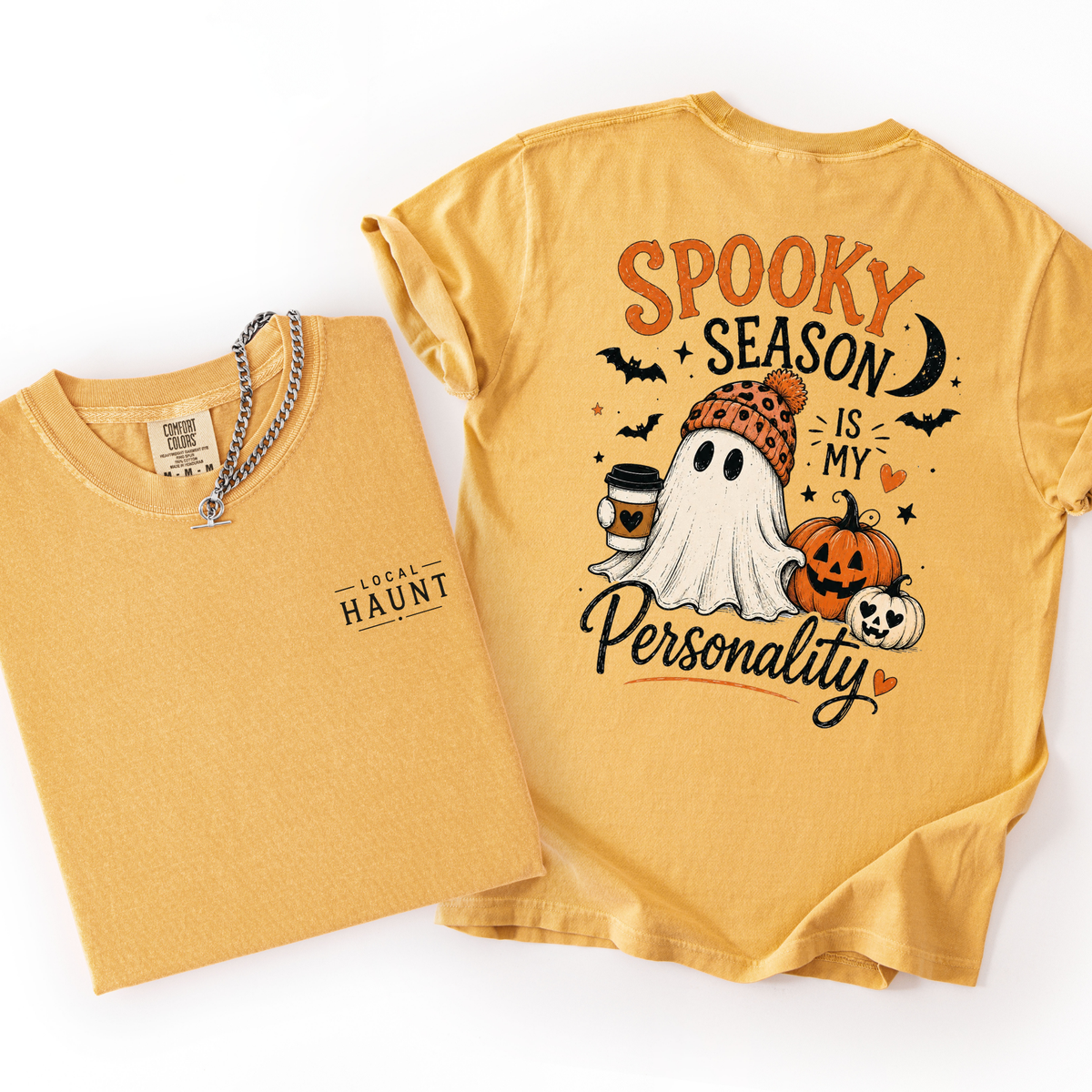 Spooky Season Is My Personality- Pocket Back Printed Tee