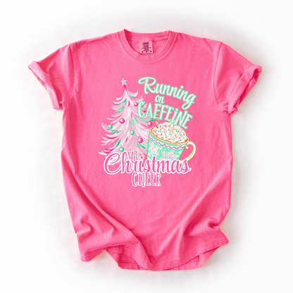 Running On Christmas Cheer- Women's Printed Tshirt