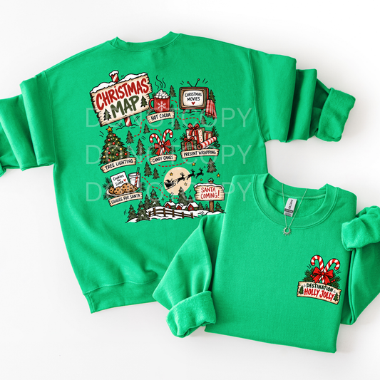 Christmas Roadmap Doodle- Sweatshirt