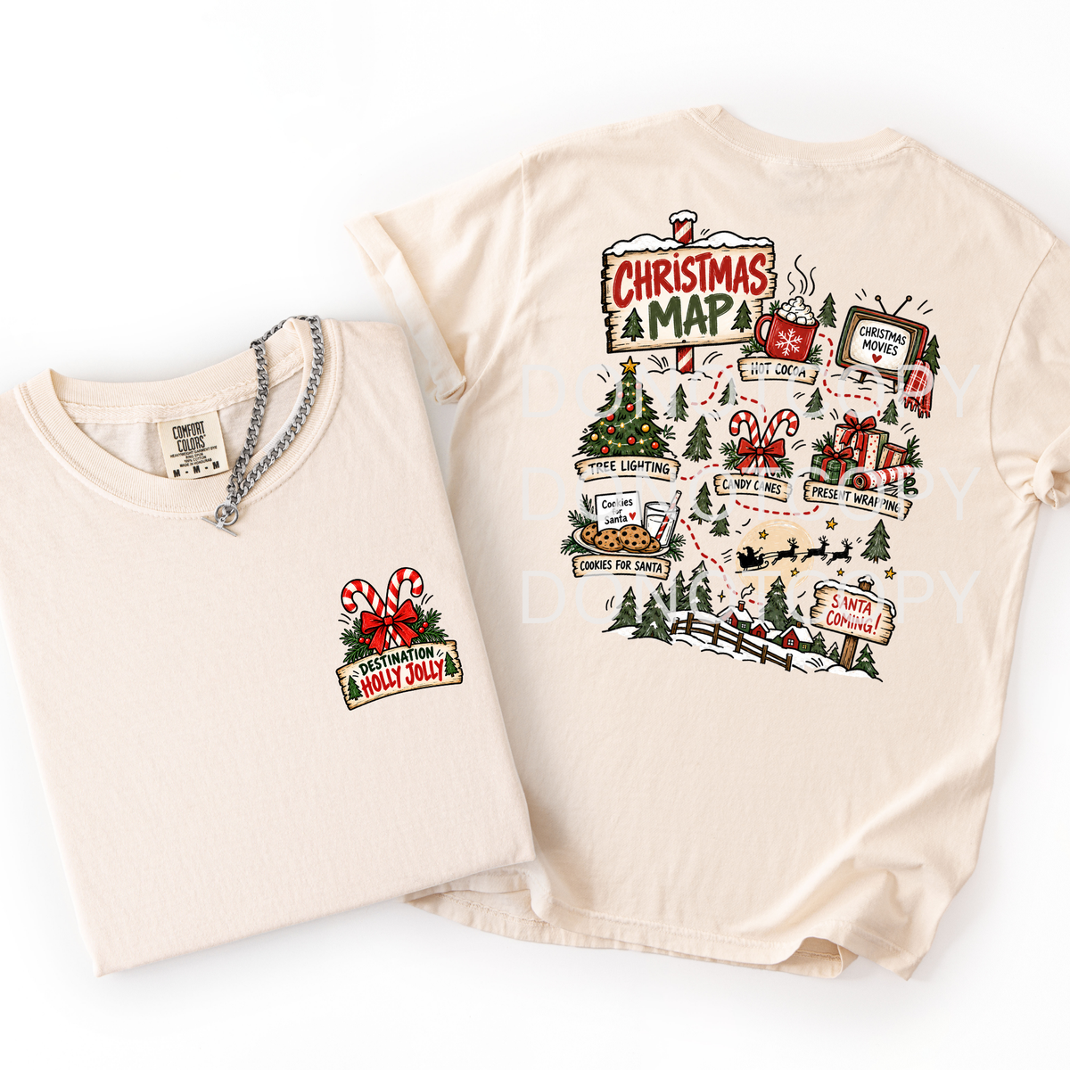 Christmas Roadtrip Map- Tshirt
