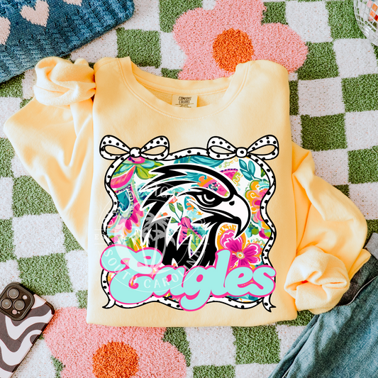 Eagles- Floral Bow Mascot