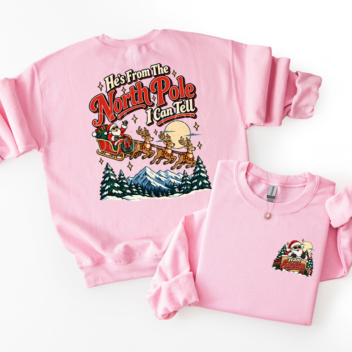 He's From The North Pole I Can Tell- Retro Sweatshirt