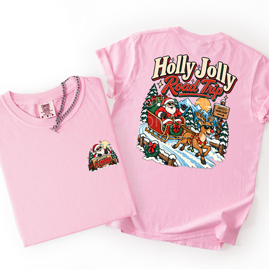 Holly Jolly Roadtrip- Vintage Tee