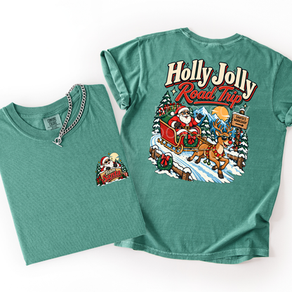 Holly Jolly Roadtrip- Vintage Tee