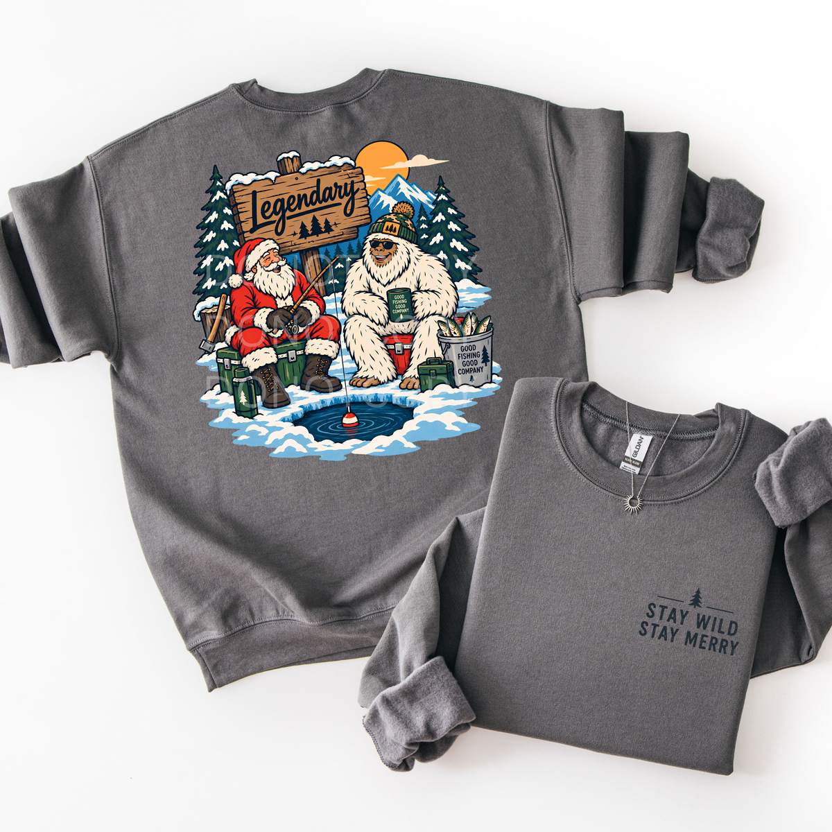 Santa & Abominable Snowman- Sweatshirt
