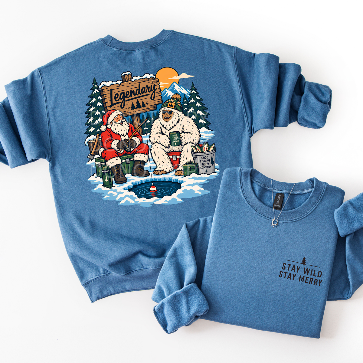 Santa & Abominable Snowman- Sweatshirt