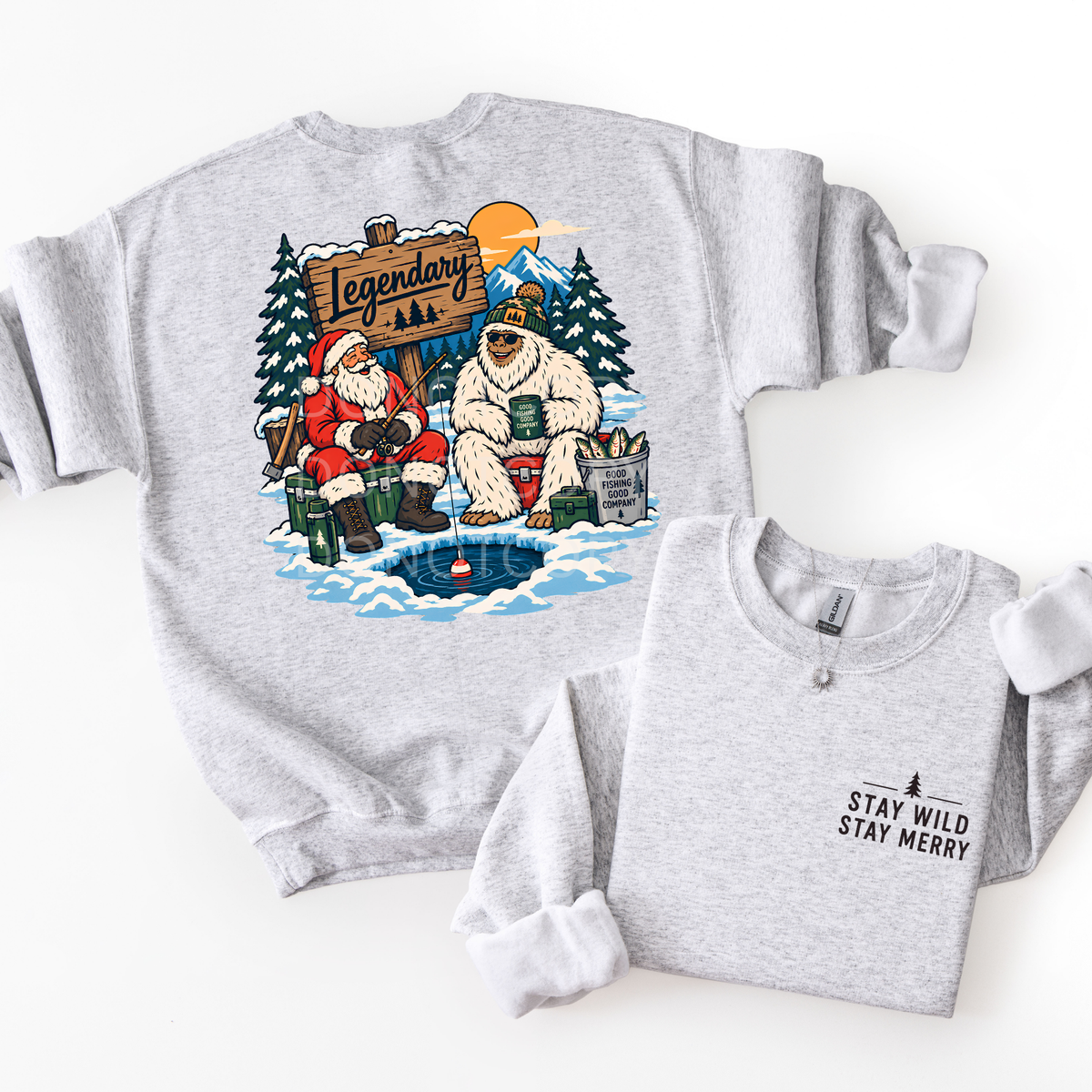 Santa & Abominable Snowman- Sweatshirt