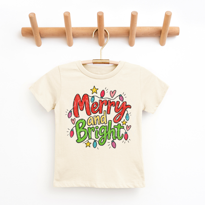 Merry & Bright Doodle- YOUTH Tee or Sweatshirt