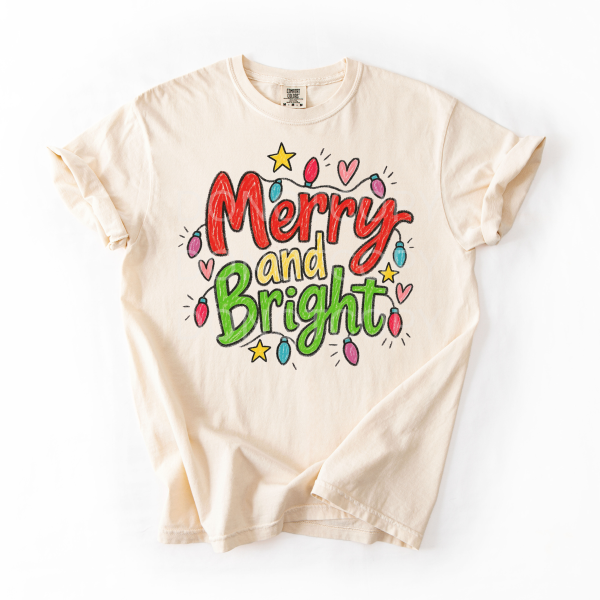 Merry & Bright Doodle- Tshirt