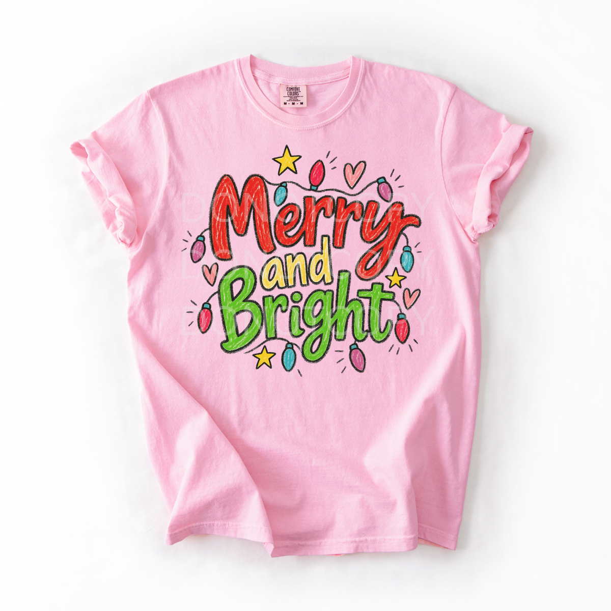 Merry & Bright Doodle- Tshirt