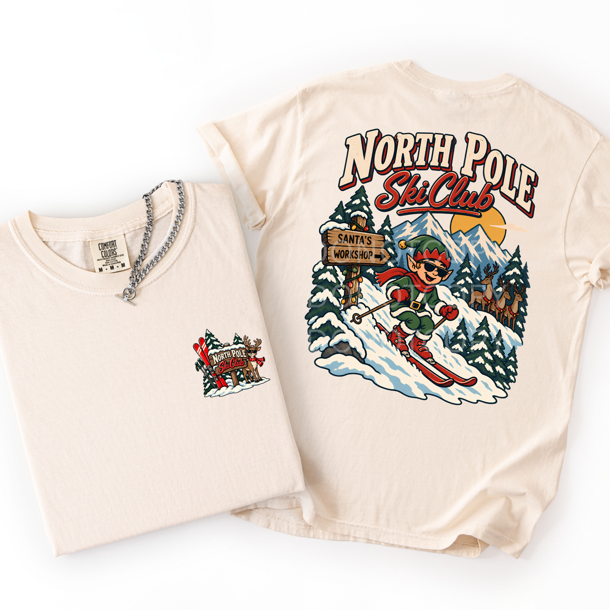 North Pole Ski Club- Vintage Tee