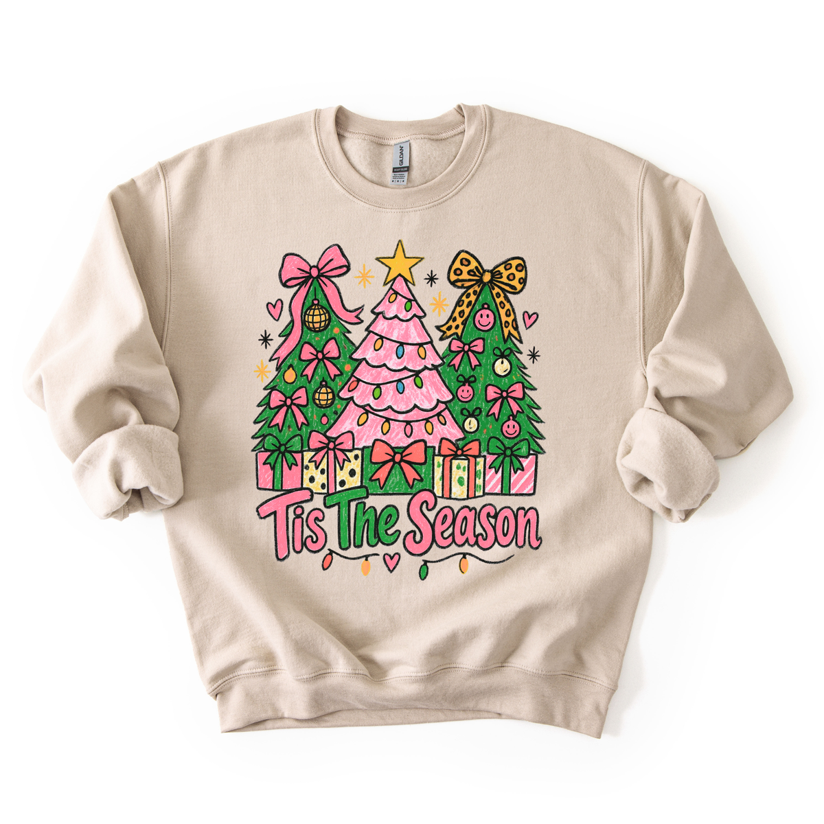 Tis The Season Doodle Trees- Sweatshirt