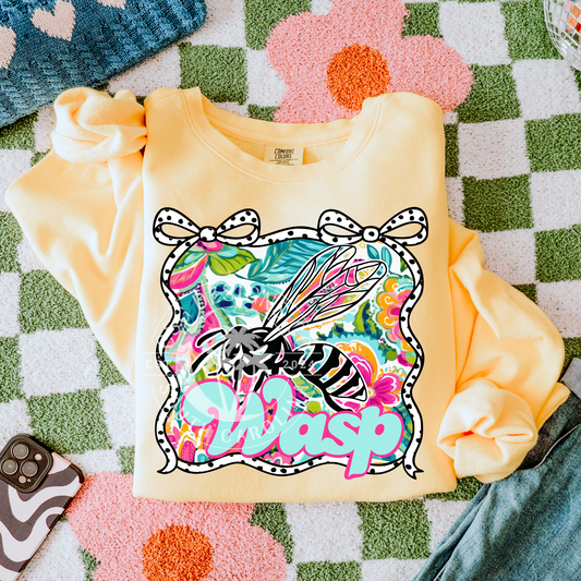 Wasp- Floral Bow Mascot