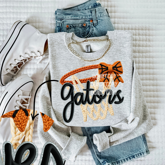 Gators-Basketball Faux Yarn Mascot- PNG