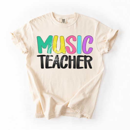 MUSIC TEACHER- NEON- PNG