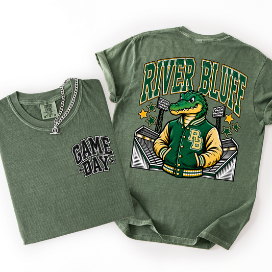 River Bluff Football Comfort Colors Tee- YOUTH & ADULT