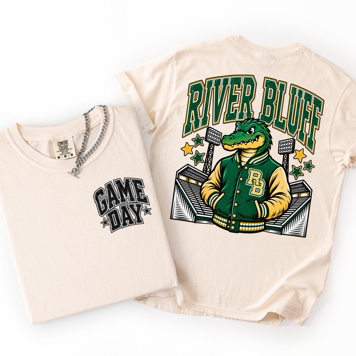 River Bluff Football Comfort Colors Tee- YOUTH & ADULT