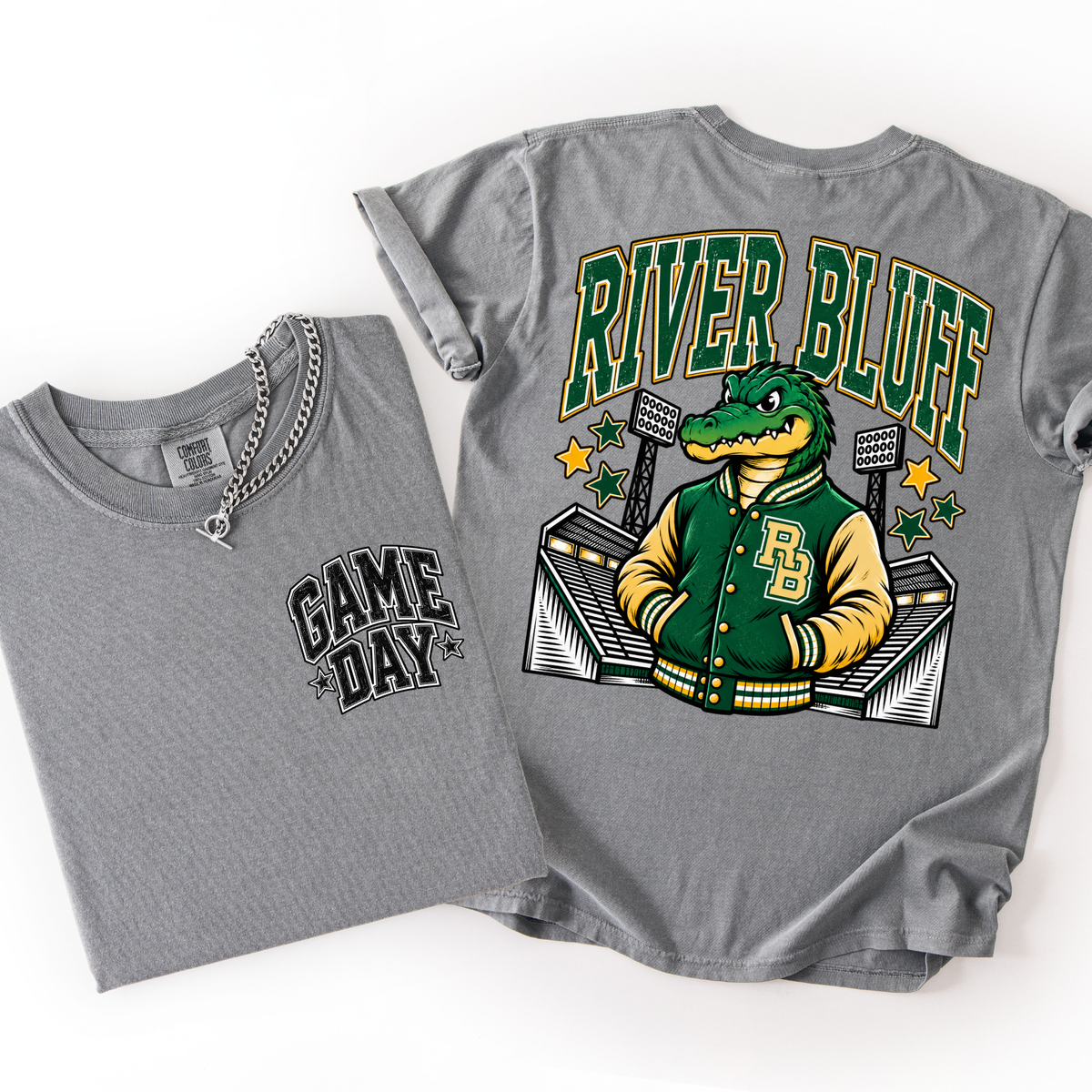 River Bluff Football Comfort Colors Tee- YOUTH & ADULT