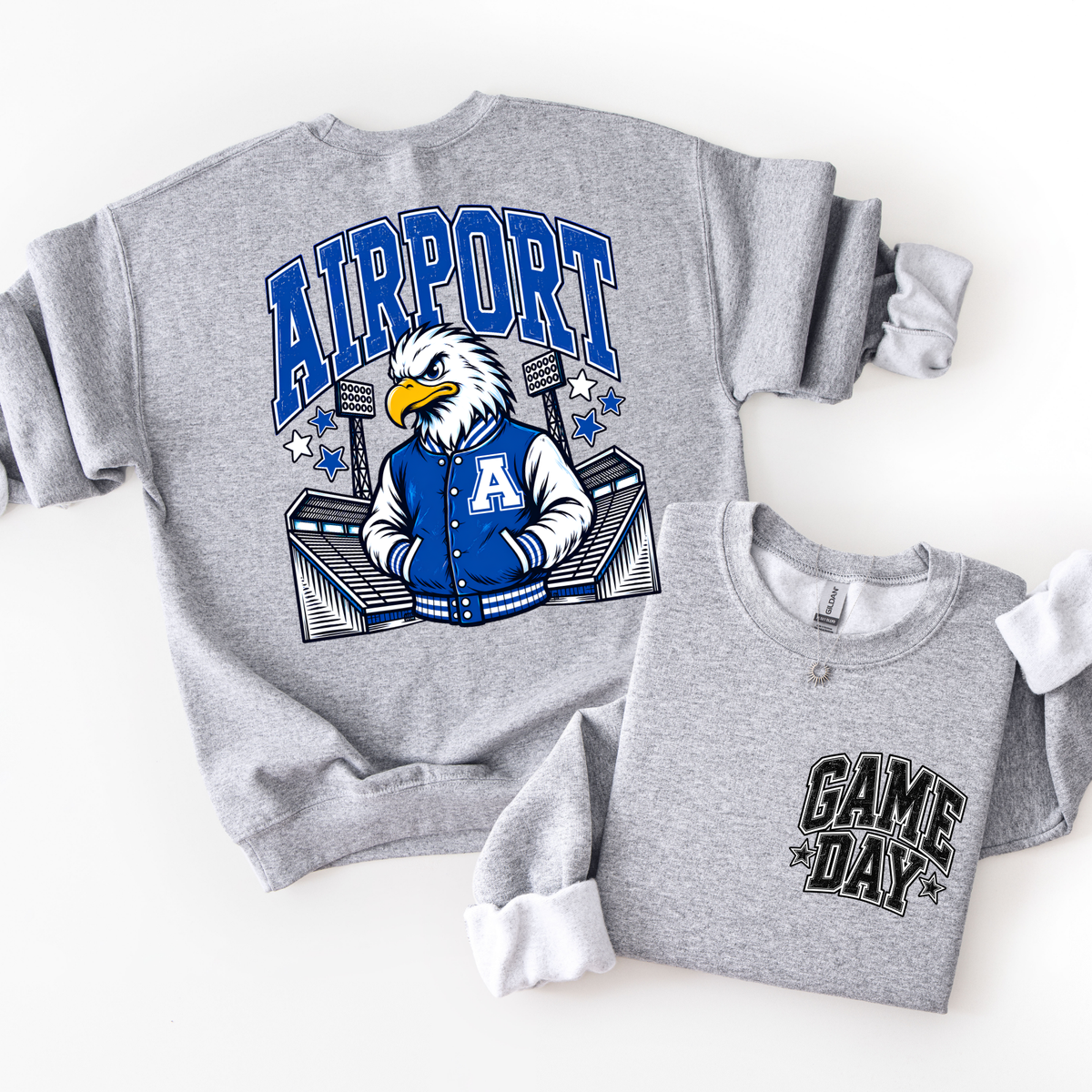 Airport Football Mascot Sweatshirt- ADULT
