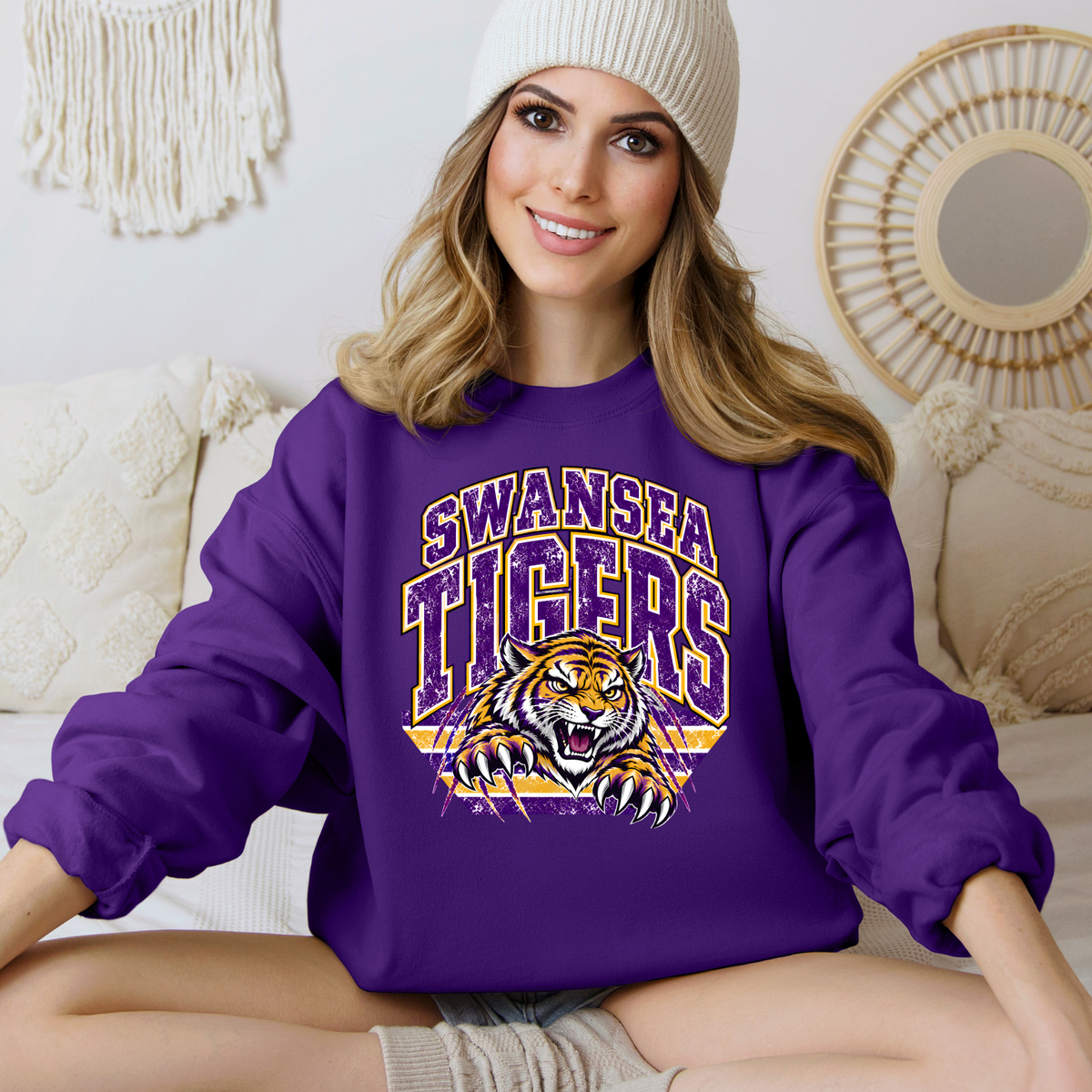 Swansea Vintage Mascot Sweatshirt- ADULT