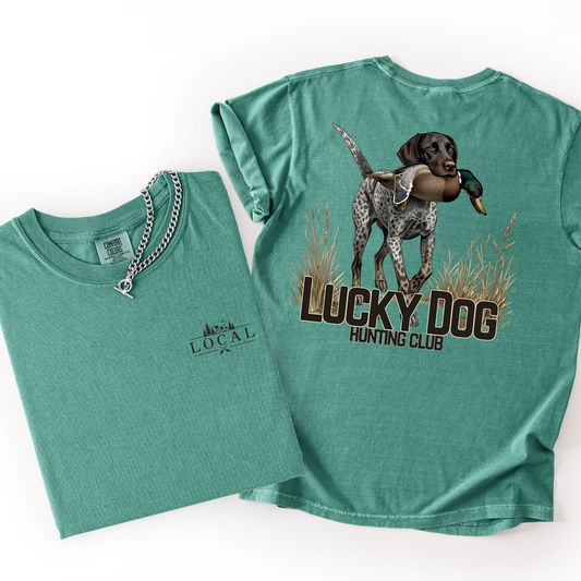 Lucky Dog Hunt Club- Men's Duck Graphic Tee